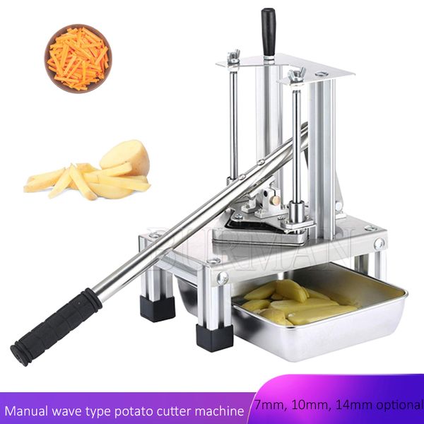 Commercial Vegetable Fruit Chopper Dicer 3 Stainless Steel Blades Manual Potato Slicer Restaurant French Fry Cutter