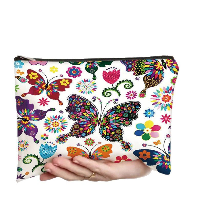 A529-AAA Small Fresh Lily Flower Cosmetic Bag - Portable Travel Skin Care Storage