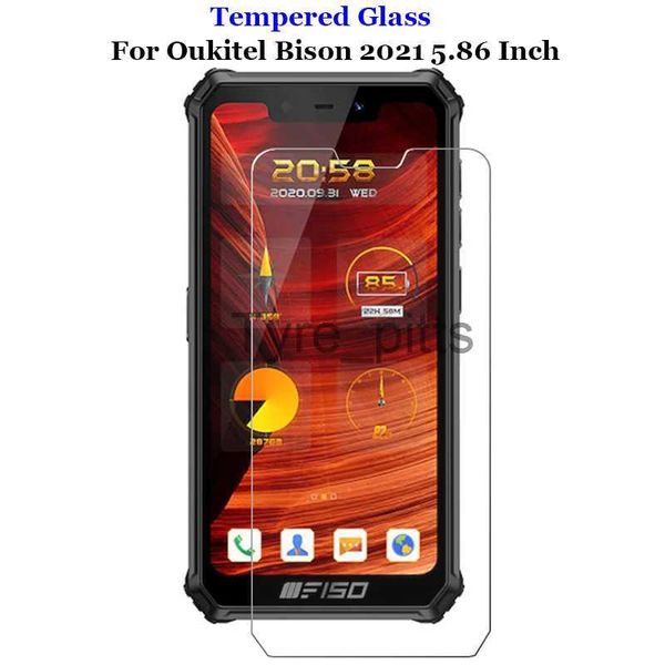 Cell Protectors 2PCS Bison 2021 5.86&quot; Clear Tempered glass 2.5D Premium Phone Screen Protector Protection Film For Oukitel F150 x0803