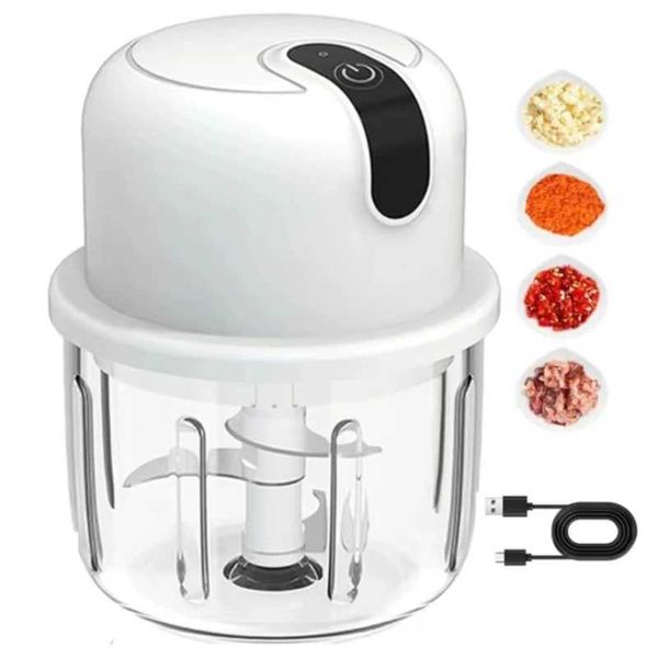 Electric Garlic Chopper Multi-Function Food Processor Blenders For Kitchen USB Charging Meat Grinder Kitchen Tools B240803