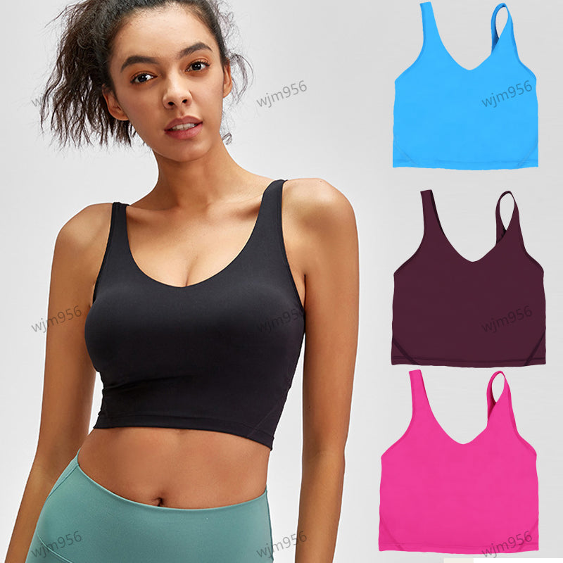 Women&#039;s close Yoga Bra align Tank Top skin bralette lingerie U-shaped take have Chest Cushion no awkward Women&#039;s Fitness Sleeveless Fitnes