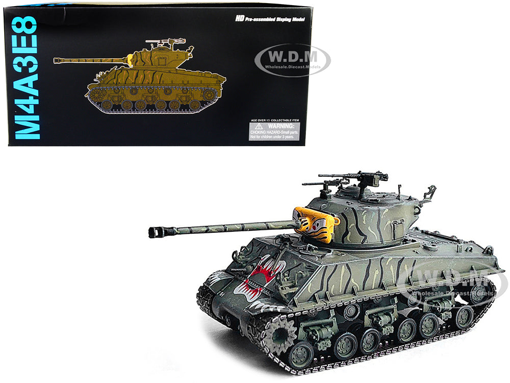 United States M4A3E8 Sherman "Tiger Face" Tank "24th Infantry Div. Han River Korea" (1951) "NEO Dragon Armor" Series 1-72 Plastic Model by Dragon Mod