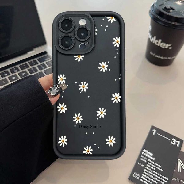 Phone case Daisy Smile Silicone Phone Case For iPhone 16 15 Pro Max 14 13 12 11 XS XR X 7 8 Plus SE 2022 Shockproof Candy Soft Bumper Cover
