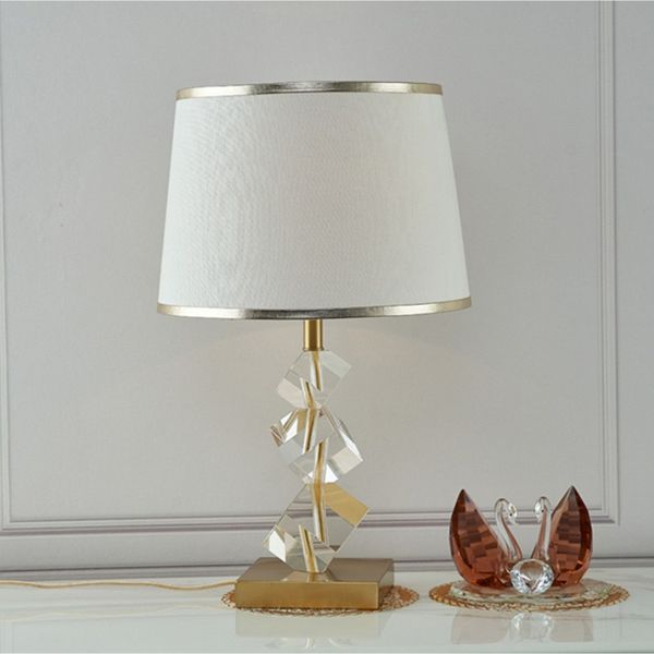 Contemporary Crystal Table Lamp LED Vintage Simple Creative Bedside Desk Light For Home Living Room Bedroom Decor
