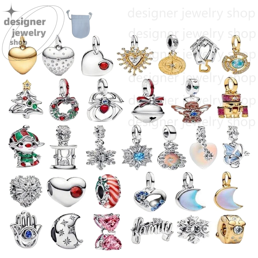 925 silver charm for bracelet charm designer bead new Santa Claus cartoon bead DIY accessory suitable for women charm bracelet