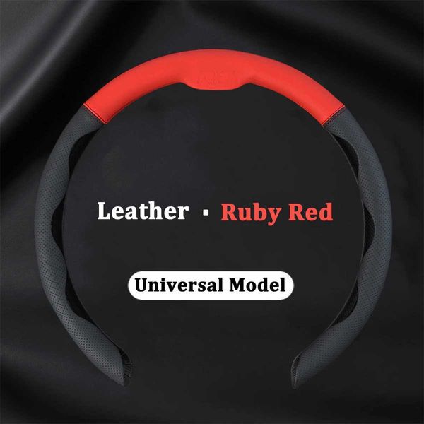 Universal Car Steering Wheel Cover Perforated Leather for O-D Type 14 1-2-15.5 inch Breathable Non-Slip Interior Accessories Z250119