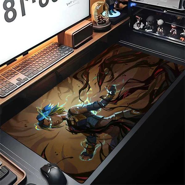 Premium Gaming Mouse Pad Anime Girl Large Mousepad Neon Valorant Mouse Mat Gamer Non-Slip Laptop Desk Mat 90x40cm Keyboard Mats Y240821