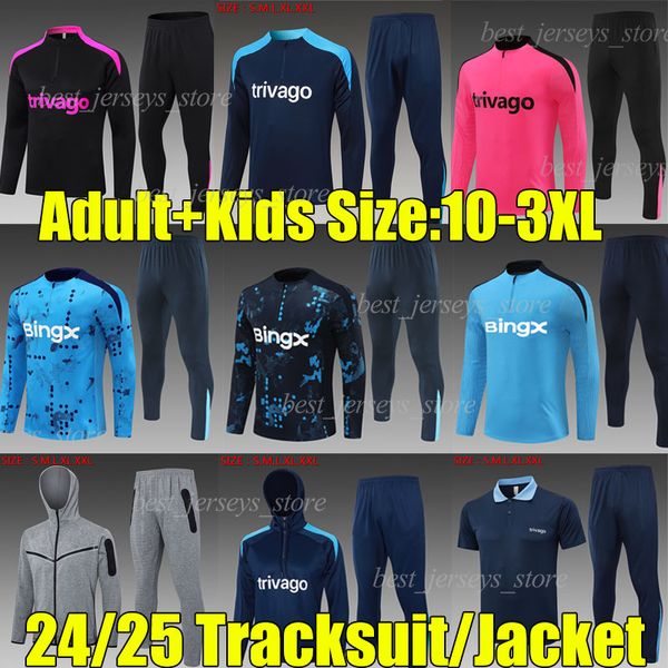 XXXL 24-25 CFC PALMER Soccer Sets hoodie tracksuit JOAO FELIX NETO N. JACKSON Enzo NKUNKU Mudryk STERLING MADUEKE football Jacket adult kids