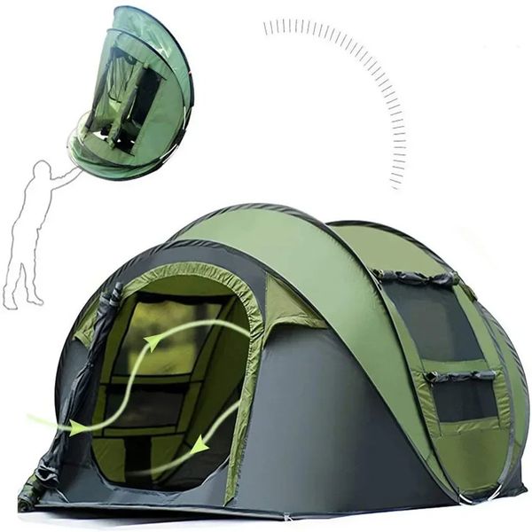 Speed Open 1s No Need To Set Up Outdoor Tent Polyester Springsummerautumn Camping Accessories Rain and Sun Protection 240220