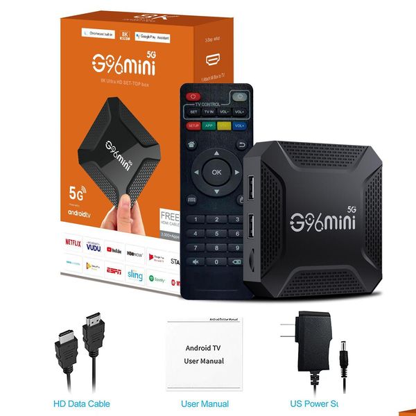 Set Top Box G96Mini 2.4G 5G Android13.0 Rk3528 Smart Hd Dual-Band Wifi5 Tv Drop Delivery Electronics Satellite Dhw