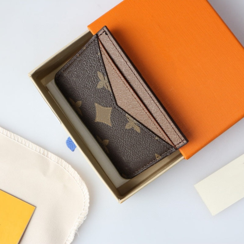 Brand Genuine Leather Designer Card Holder Men Credit Card Bag High-quality Sheepskin Card Holder Women Wallet Small Coin Purse with Box