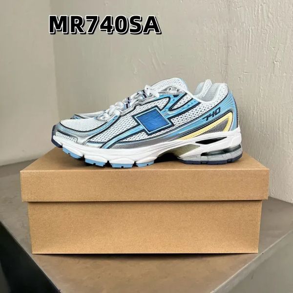 Designer shoe 740 running sneakers for men women Grey Sea Salt Blue Haze 740 Beige Black mens trainer sneakers casual shoe men women shoe