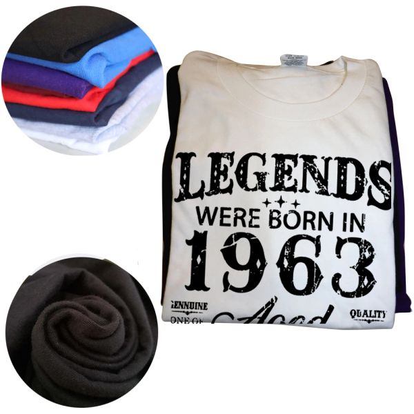 Novelty Vintage 1963 Funny 60 Years Old T Shirts Graphic Streetwear Short Sleeve Birthday Gifts Summer T-shirt Mens Clothing