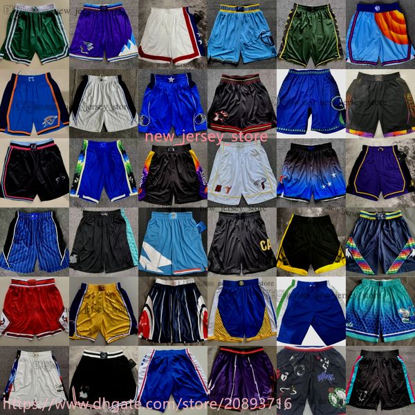 Printed New City Basketball Shorts With Pocket Elastic Waist Sport Short James Booker Harden Ball Bridges Curry Breathable Gym Training Beac