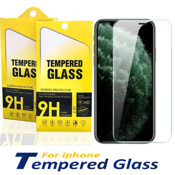 tempered Glass Screen Protector For iPhone 16 15 14 Pro Max 13 mini 12 11 XR XS X 8 7 Plus Samsung Galaxy S24 S23 S22 S21 FE A54 A04 Edition