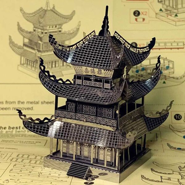 Yueyang Tower 3d Metal Puzzle Model Kits Diy Laser Cut Puzzles Jigs Toy For Children G9a9XJ241218