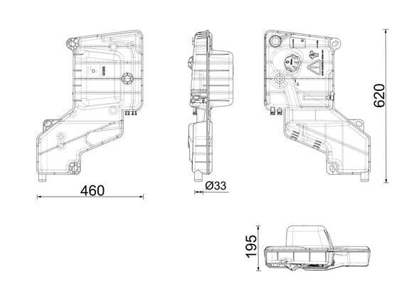 Expansion Tank, coolant MAHLE ORIGINAL CRT 287 000P