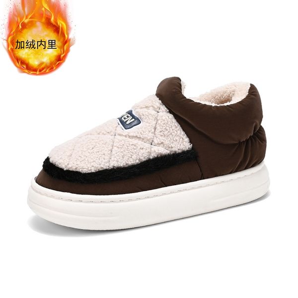Waterproof bag and cotton slippers for men&#039;s 2023 new indoor home winter plush insulation for external wear, couple cotton shoes for wo