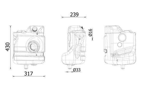 Expansion Tank, coolant MAHLE ORIGINAL CRT 260 000S
