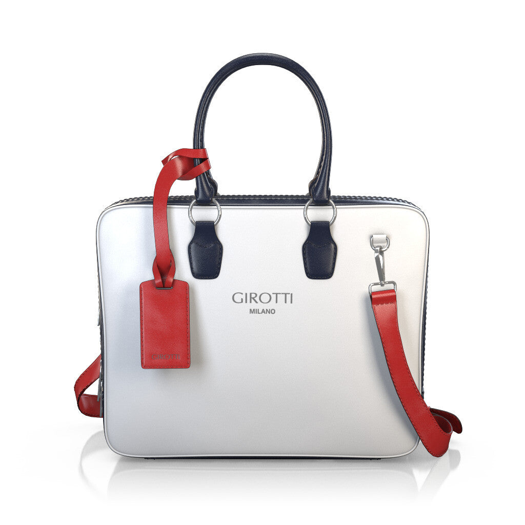 Sac pour ordinateur portable Homme en Cuir Rouge clair - Sur Mesure - GIROTTI 65293