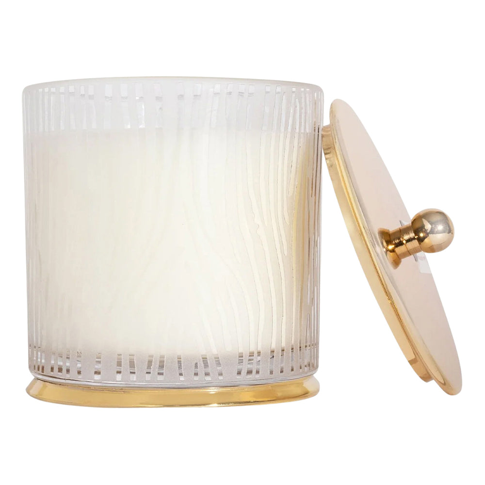 Frasier Fir Large Frosted Wood Grain Candle