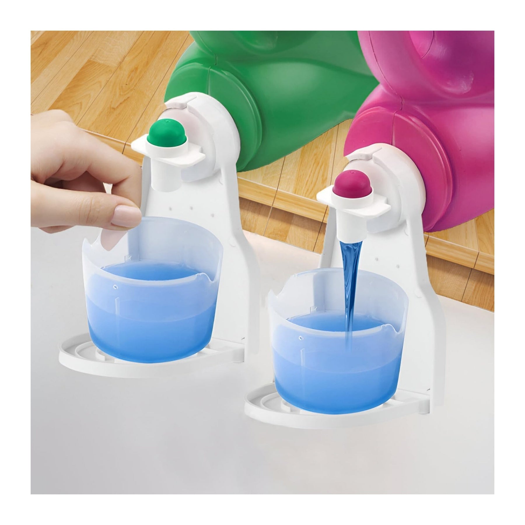 TEMU 2 Pack Laundry Detergent Cup Holder, Detergent Drip Laundry Dispenser For Liquid Detergent, Mess Or Leak, Keep Washer Dryer And Laundry Floor