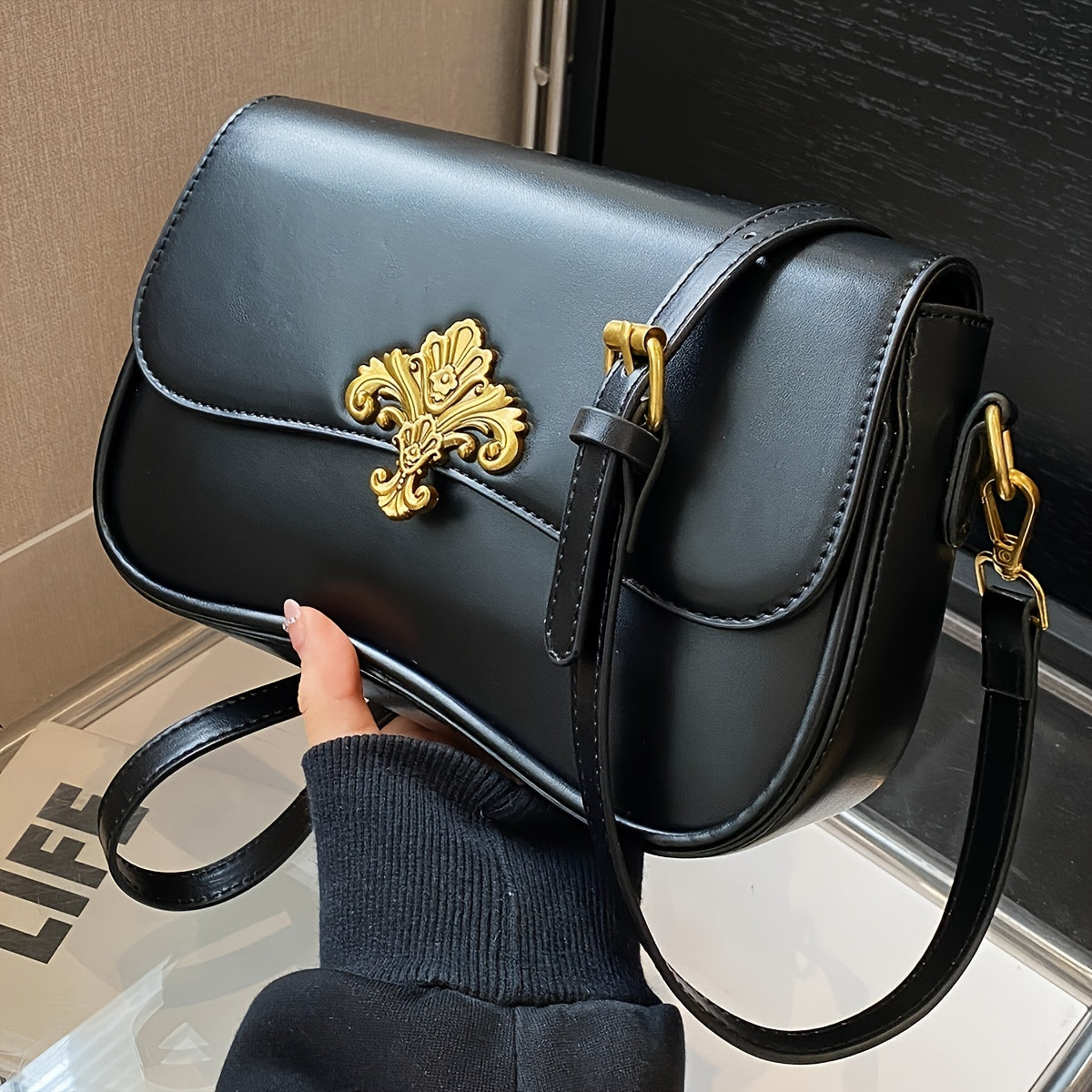 TEMU Fashionable Large-capacity Crossbody Bag For Women In Solid Color