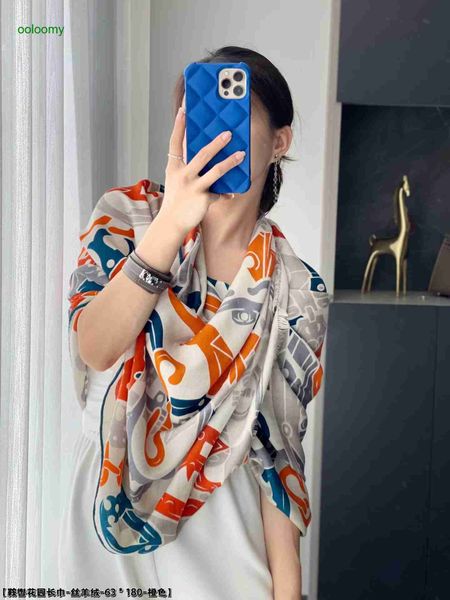Hemres Designer Scarves Cloak Junma Silk Cashmere Fashionable Square Long Scarf Air Conditioner Warm Shawl