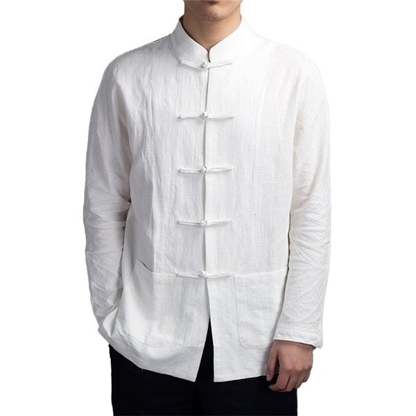 Mens Chinese Style Shirts Traditional Kung Fu Tai Chi Cotton And Linen Tang Suit Uniform Shirt And Blouses Jacket Clothing 240824