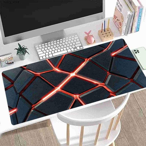 Pads Wrist Rests Cool Geometric Keyboard Desk Mat 3D Gaming Pad Living Room and Bedroom Home Decor for Gamers Gift Mouse P J241204