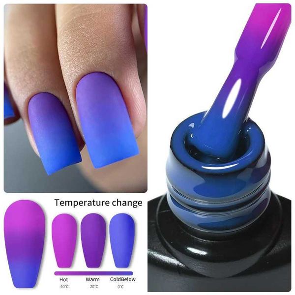 Nail Gel LILYCUTE color changing hot gel nail polish winter purple red semi permanent nail art varnish Q241109