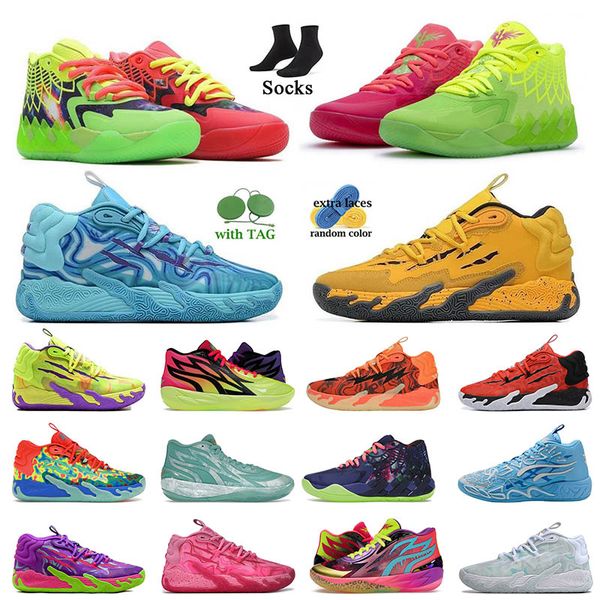 MB.02 MB03 RICK e Morty Basketball Shoes Lamelo Ball Shoes MB01 Chino Hills Toxic Love Spark Black Sunset Glow Guttermelo Homens Mulheres Tê