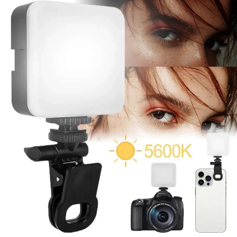 6500K Mini LED Cell Phone Selfie Livestreaming Portable Laptops Video Pography Studio Makeup Lamp Fill Light
