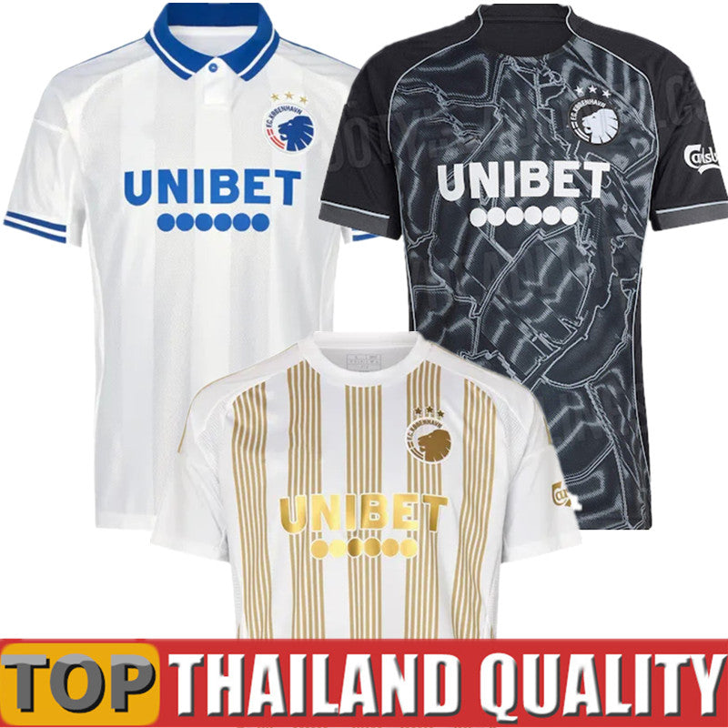 25 26 FC Copenhagen soccer jerseys 2025 2026 Gold Football Shirts Kit football shirt jerseys uniforms