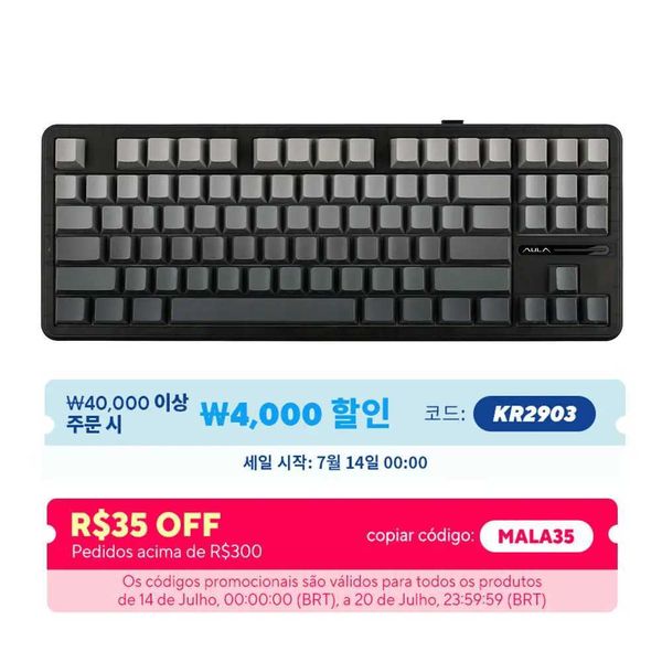 AULA F87 Mechanical Keyboard 3 Mode 2.4G-USB-Bluetooth Tri Mode Wireless Gaming Keyboard 87 Key Hotswap RGB Gasket KeyboardM240715