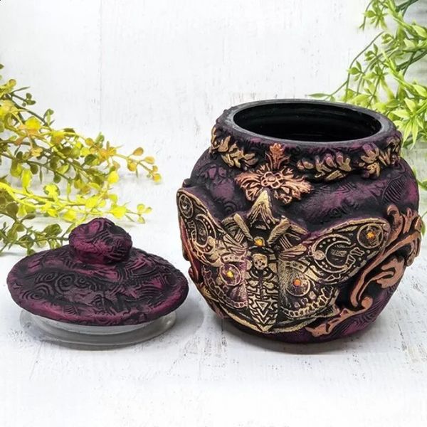 Halloween Witch Bottle Decorative Moon Potion Jar Gothic Ornament Witchcraft Vase Sculpture Home Desk Decoration Gift 240823