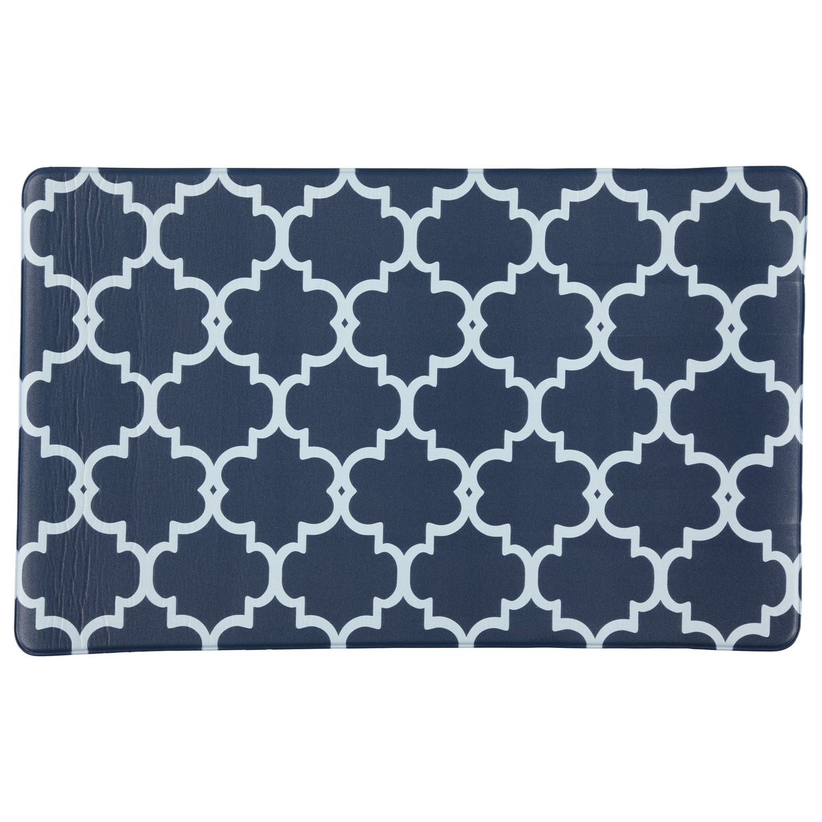 17" x 28"/60" Trellis Design Anti-Fatigue Kitchen Floor Mat - 17" x 28" - Blue
