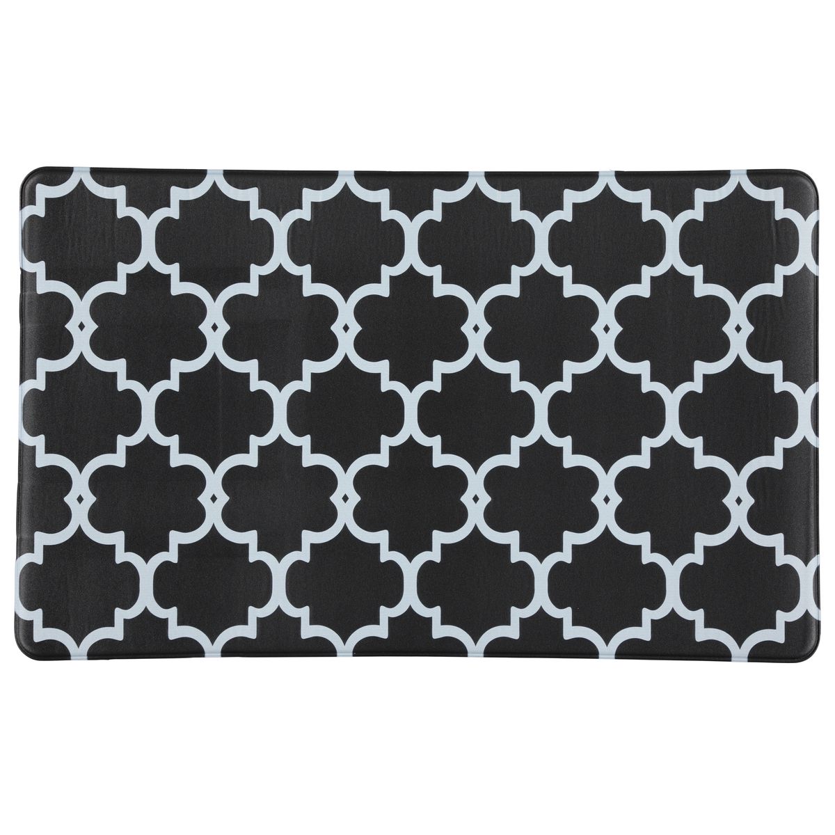 17" x 28"/60" Trellis Design Anti-Fatigue Kitchen Floor Mat - 17" x 28" - Black