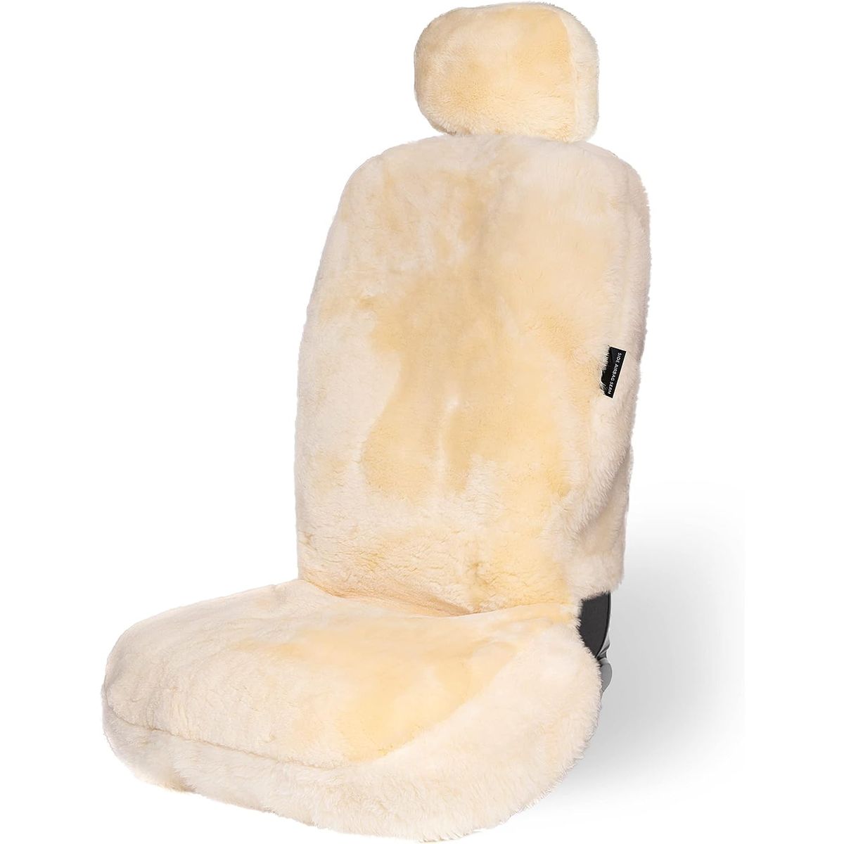 Zone Tech® Genuine Sheepskin Car Seat Cover - Ivory
