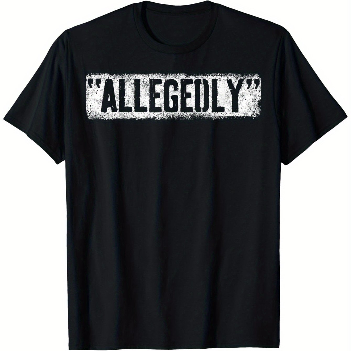 TEMU 100% Cotton '' Graphic T-shirt For - Black Casual Lawyer Or Gift, Crew Neck, Short Sleeve, Smooth Fabric, Casual Attire