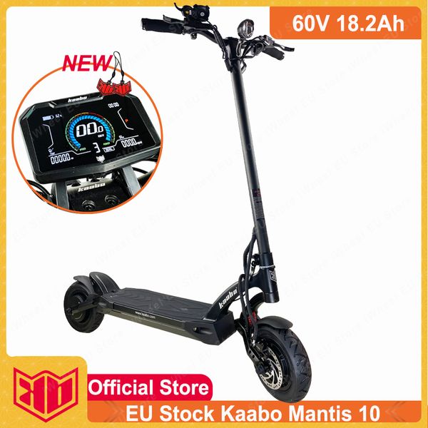 Original Kaabo Mantis 10 Plus Electric Scooter Kaabo NFC Display 60V 18.2Ah Battery Dual Motor 2000W Full Oil Hydraulic Brake IPX5 Waterproo