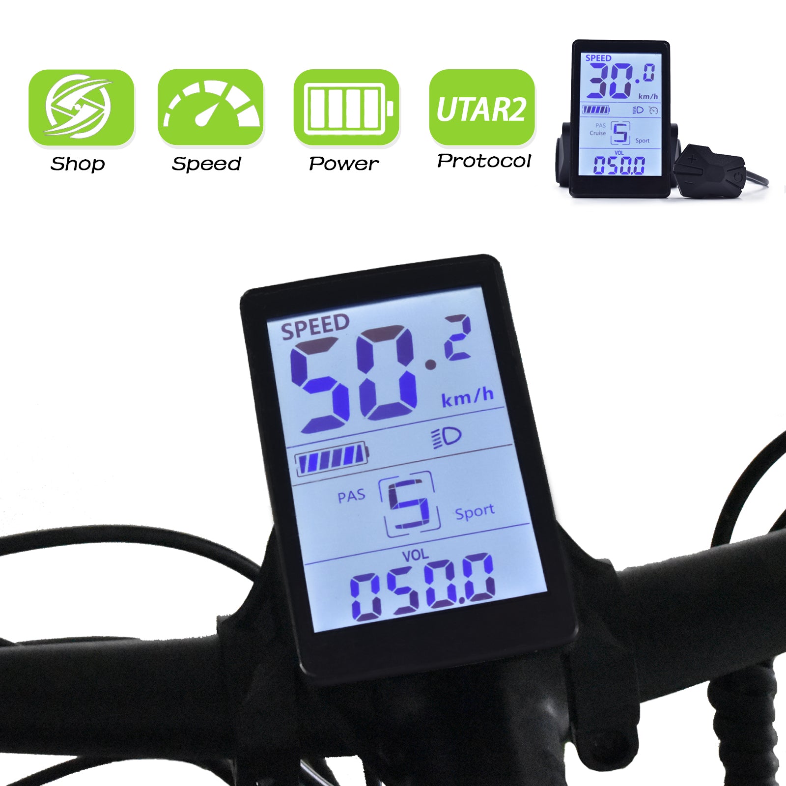 Elektrisches lcdable lcd Display M6H - Universelle Passform für 24 V36 V48 V Mountainbikes Elektrische Roller