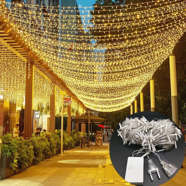 Strings LED Icicle String Lights Christmas Fairy Garland Street Lamp Outdoor Home For Wedding-Party-Curtain-Garden DIY Decoration