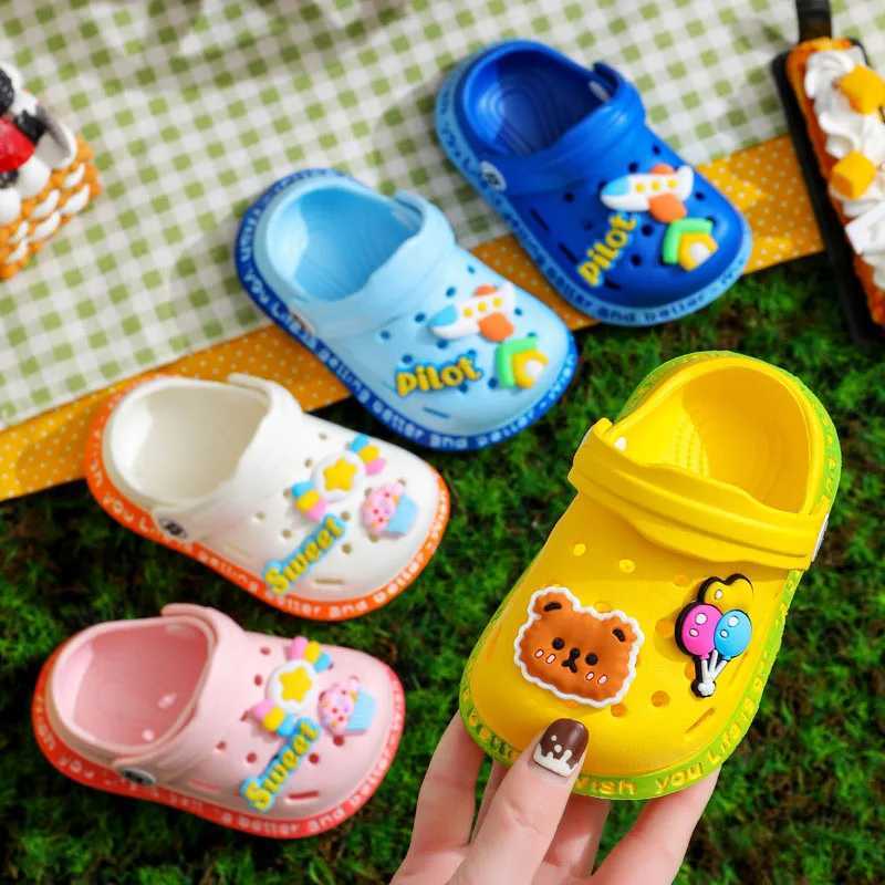 Sandals Summer baby shoes girls sandals boys mules girls sandals cartoon sandals baby and childrens garden shoes H250212