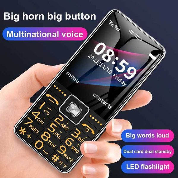 Cell Phones Unlock sturdy senior phone GSM 2G dual card phone with large button SOS flash cheap phone with Russian keyboard H240925
