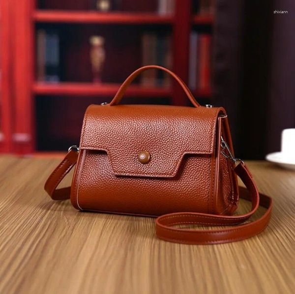 Totes Cowhide Women Handbag Winter Genuine Leather Shoulder Messenger Bag Designer Female Tote Ladies Crossbody Sac