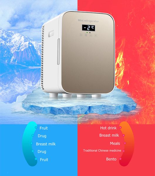 Fridge Car Beverage Cooler Portable Mini Fridge Freezer Drink Makeup Skin Care for Autos-home Refrigerator Car Small Fridges e s
