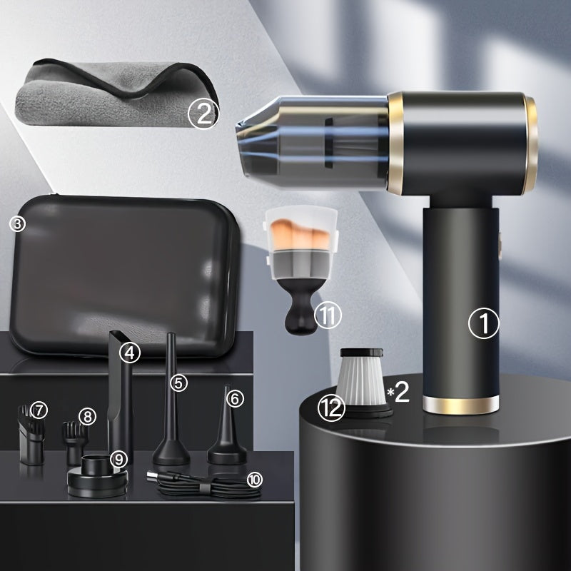 TEMU [blow Suction ] Home Car Dual-use Vacuum Cleaner Wireless Portable High Power Motor Vacuum Cleaner, Light Weight, Portable, Suitable For A Of Of