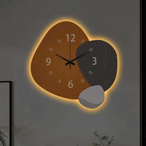 LED Wall Clock Fashion Simple Modern Decorative Living Room Wall Clock Luxury Wall Clock Restaurant HomeXJ241225