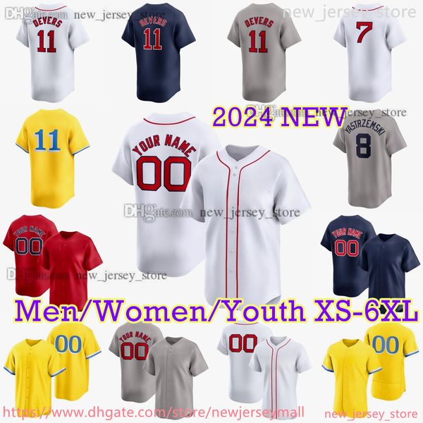 Custom XS-6XL 2024 City Connect Baseball Jersey 10 Trevor Story Masataka Yoshida Rafael Devers Connor Wong Jarren Duran Wilyer Abreu Carl Ya